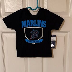 Miami Marlins Kids Black T-Shirt